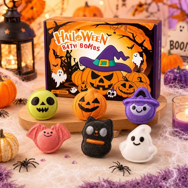 魔女や黒猫のハロウィンバスボム 50g